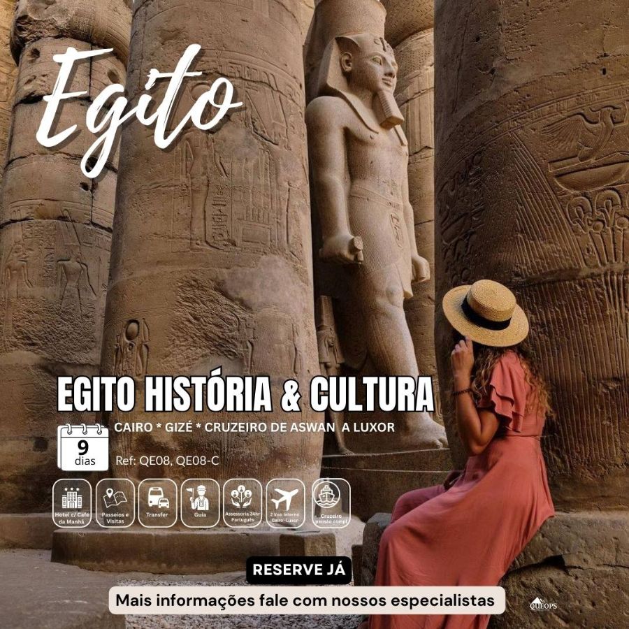 EGITO EXPERIÊNCIA COMPLETA HISTÓRIA & CULTURA   9D  - (QE08-C)